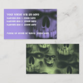 Crâne mauvais de Goth sur le carte de visite (Devant / Derrière)