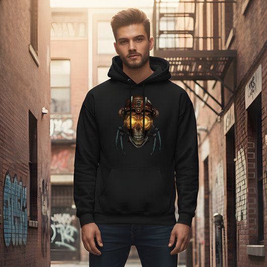 Crâne Mécanique : Sweat à capuche Steampunk