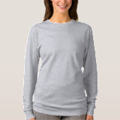 Crâne n Bones femmes gris manches longues T-shirt  (Devant)