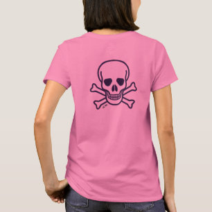Crâne n Bones femmes rose T-shirt dos