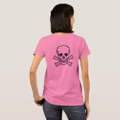 Crâne n Bones femmes rose T-shirt dos (Dos entier)