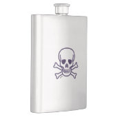 Crâne n Bones Fiole en acier inoxydable (Droite)