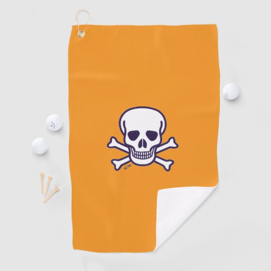 Crâne n Bones orange serviette de golf (En situation)