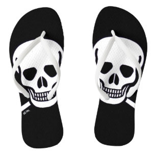 Crâne n Bones tongs noirs