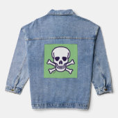 Crâne n Bones vert femmes jean veste (Verso)