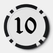 Crâne n os 10 jeton de poker rayé (Verso)