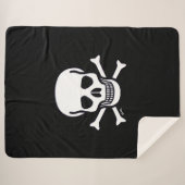 Crâne n os noir sherpa couverture (Devant (Horizontal))