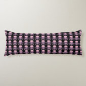 Crâne n os rose noir corps coussin (Devant)