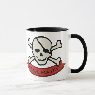 Crâne - Noir 11 oz Ringer Mug