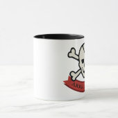 Crâne - Noir 11 oz Ringer Mug (Centre)
