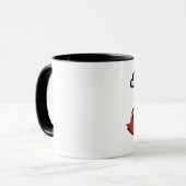 Crâne - Noir 11 oz Ringer Mug (Devant gauche)