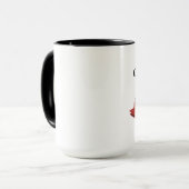 Crâne - Noir 15 oz Ringer Mug (Devant gauche)