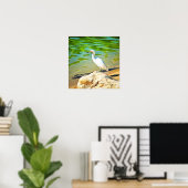 Crane on the Mismaloya River 0335 Art Print (Thuiskantoor)