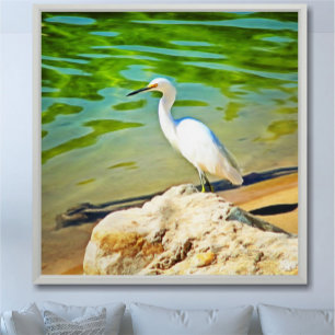 Crane on the Mismaloya River 0335 Art Print