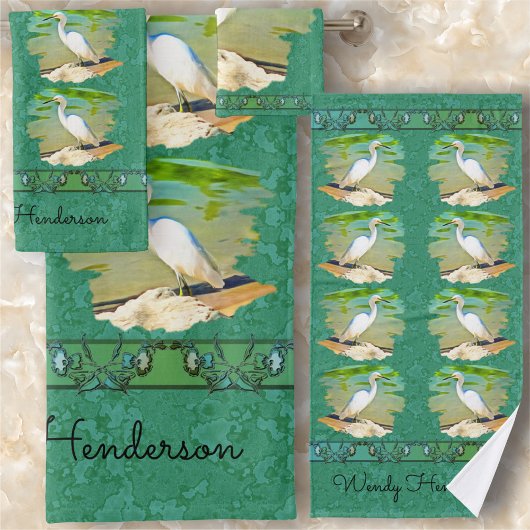 Crane on the Mismaloya River 0335 Bad Handdoek