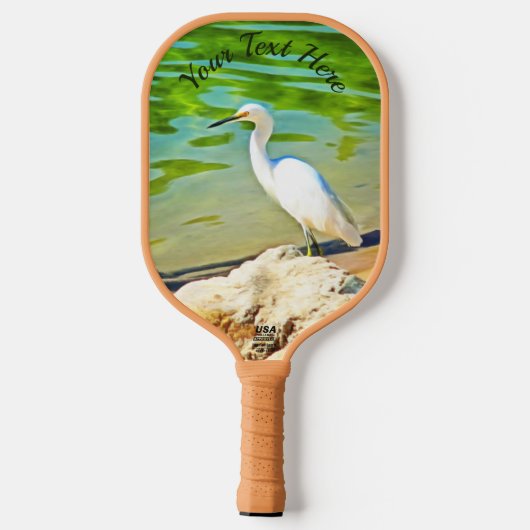 Crane on the Mismaloya River 0335 Pickleball Paddle (Achterkant)
