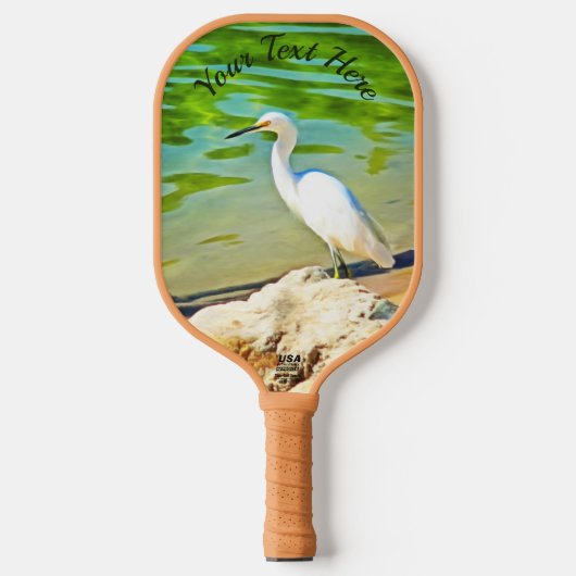 Crane on the Mismaloya River 0335 Pickleball Paddle (Voorkant)