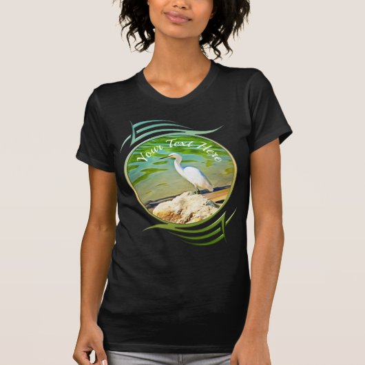 Crane on the Mismaloya River 0335 T-shirt (Voorkant)