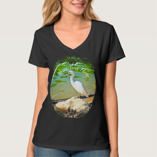 Crane on the Mismaloya River 0335 T-shirt (Voorkant)