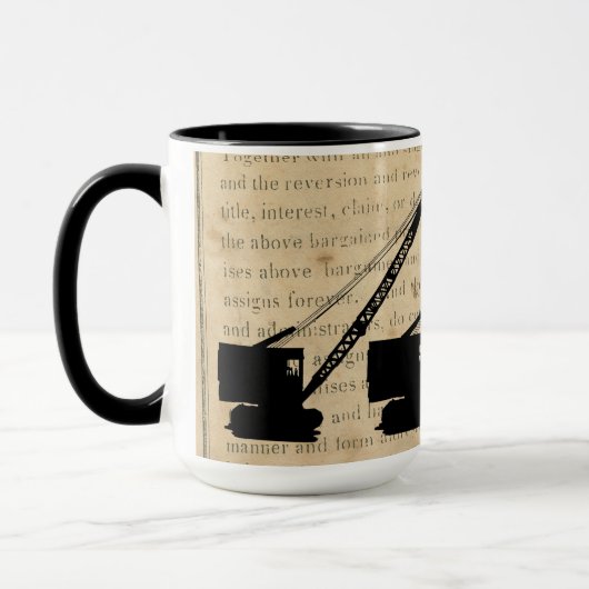 Crane Operator Crane Antiek  Crawler Mok (Links)