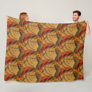Crane Operator Crane Distorful Colorful Crawler Fleece Deken