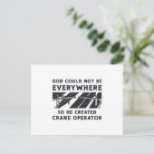 Crane Operator God Could Not Be Driver Worker Briefkaart (Staand voorkant)