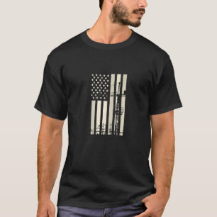 Crane Operator Patriotic American USA Vlag T-shirt