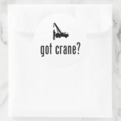 Crane Operator Ronde Sticker (Tas)