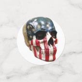 Crâne peint sur confetti de table (Petit recto)