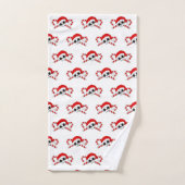 Crâne Père Noël mignon avec Sucres de canne (Serviette à main)