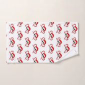 Crâne Père Noël mignon avec Sucres de canne (Serviette à main)