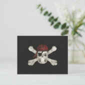 Crâne pirate - Carte postale Halloween (Debout devant)