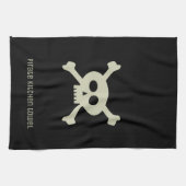 Crâne pirate et os croisés Serviette de cuisine no (Horizontal)