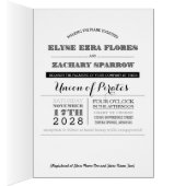 crâne pirate hi-fi invitations de mariage (Intérieur (Droit))