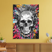 Crâne pirate - toile crâne colorée Imprimer (Insitu(Salon))