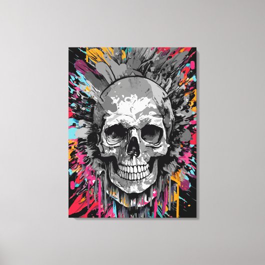Crâne pirate - toile crâne colorée Imprimer (Recto)