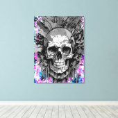 Crâne pirate - toile crâne colorée Imprimer (Insitu (Plancher de Bois))