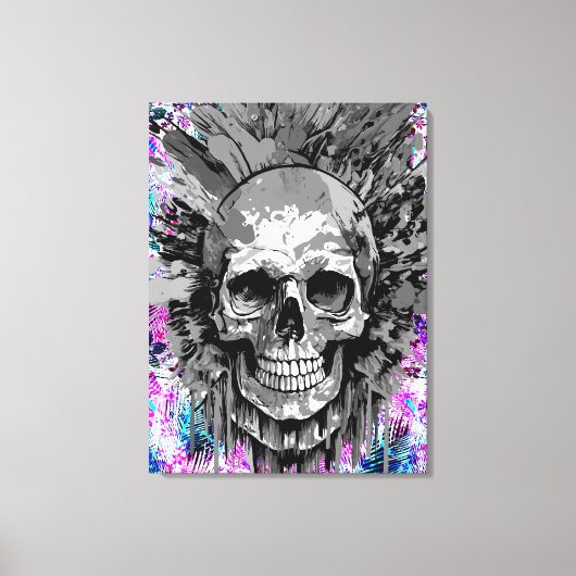 Crâne pirate - toile crâne colorée Imprimer (Recto)