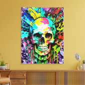 Crâne pirate - toile crâne colorée Imprimer (Insitu(Salon))