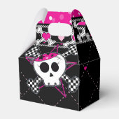 Crâne rose & Coeurs Ballotins de fête d'anniversai (Verso)