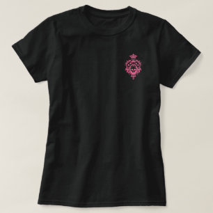 Crâne rose Et Costume Carte Crest T-Shirt