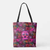 Crâne rose et sac à fleurs rétro 90s (Dos)