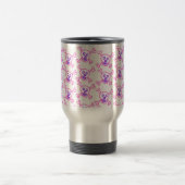 Crâne rose et violet et os croisés - tasse de (Centre)