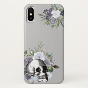 Crâne Rose noir blanc goth Coque d'Halloween