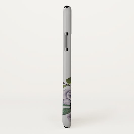 Crâne Rose noir blanc goth Coque d'Halloween (Dos/Droite)