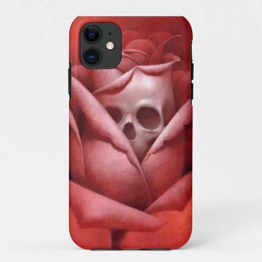 crâne rose sur le coque iphone (Dos)