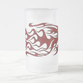 Crâne rouge dans la tasse de flammes (Centre)