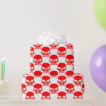Crâne rouge déplaisant Squelette Halloween cadeau<br><div class="desc">Un papier rouge Déplaisant pour les fêtes d'anniversaire sur le thème de l'Halloween,  les baby showers à thème de l'Horreur ou les cadeaux de mariage d'Halloween.</div>