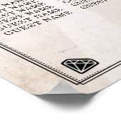 Crâne Rouge Rose 8 Plan de table Mariage Poster as (Coin)