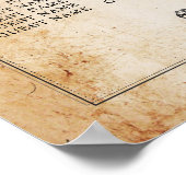 Crâne Rouge Rose Plan Mariage Poster 8 places (Coin)